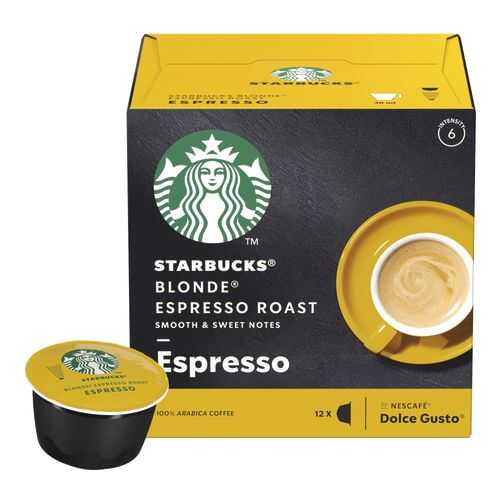 Кофе в капсулах Starbucks Blonde Espresso Roast для Nescafe Dolce Gusto 12 шт в Верный
