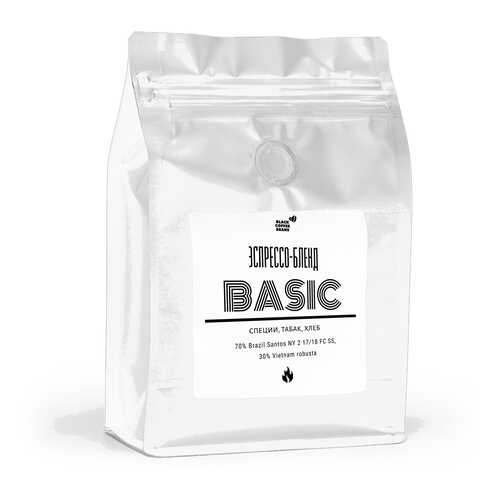Кофе в зернах Black coffee beans Basic, 250 г в Верный