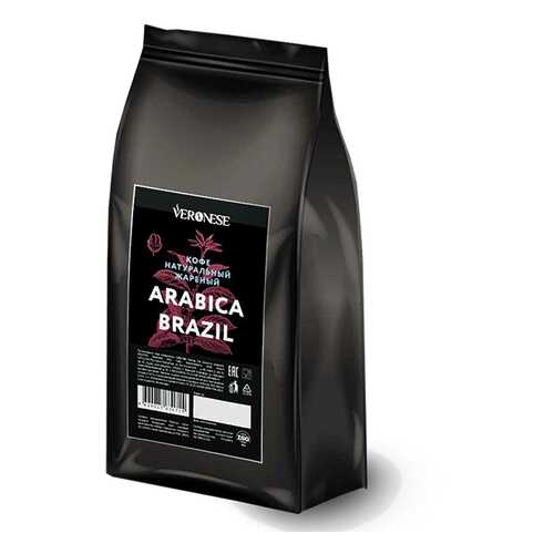 Кофе в зернах Veronese Arabica Brazil 50% арабика 50% робуста 1000 г в Верный