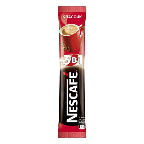 Кофейный напиток растворимый Nescafe 3в1 классик 16 г в Верный