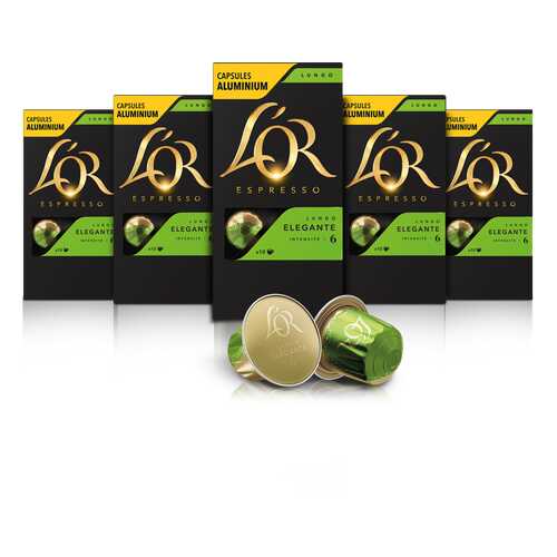 Набор кофе в капсулах L’OR Espresso Lungo Elegante 10 упаковок в Верный