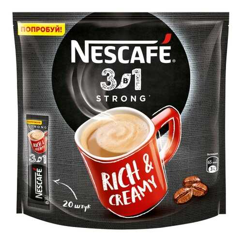 Напиток Nescafe 3в1 кофейный крепкий растворимый 14.5 г 20 штук в Верный