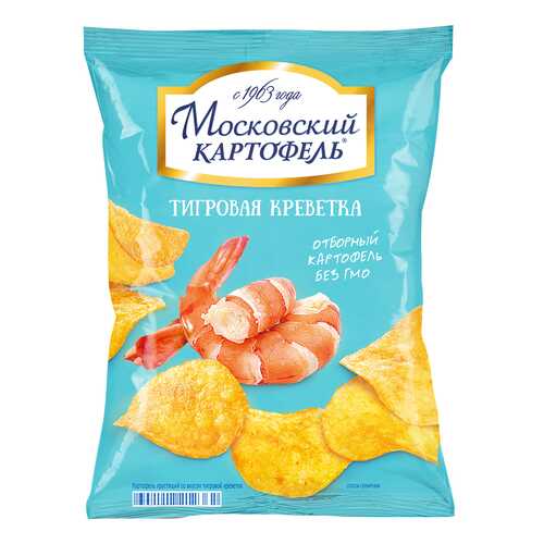 Чипсы картофельные Московский картофель тигровая креветка 150 г в Верный