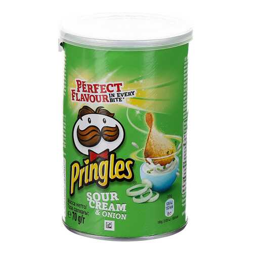 Чипсы картофельные Pringles со вкусом сметаны и лука 70 г в Верный