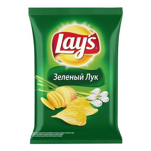 Чипсы Lay's из натурального картофеля молодой зеленый лук 90 г в Верный