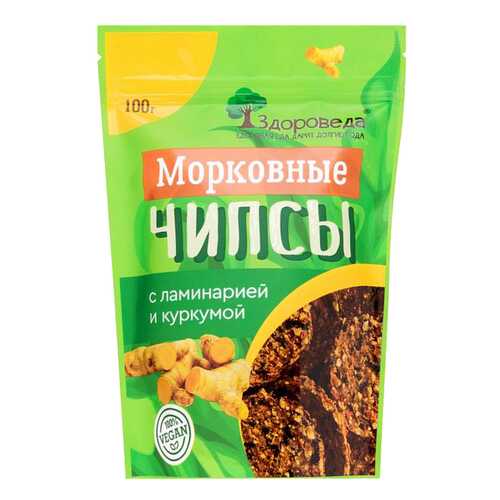 Чипсы морковные Здороведа с ламинарией и куркумой 100 г в Верный