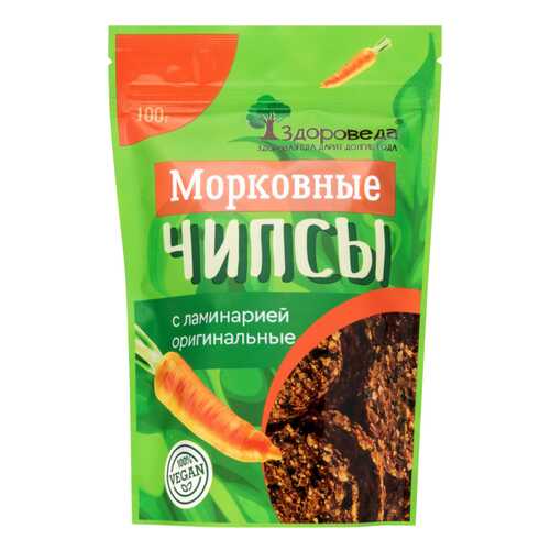 Чипсы морковные Здороведа с ламинарией оригинальные 100 г в Верный