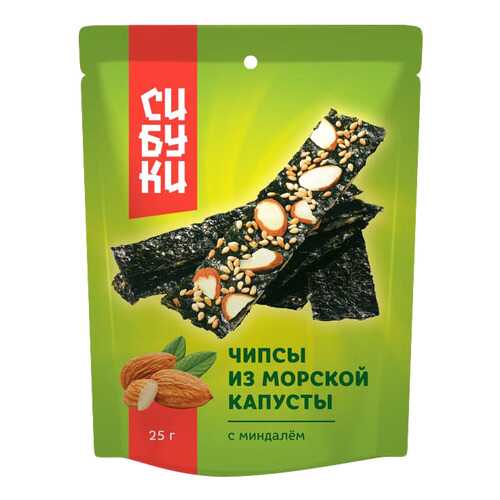 Чипсы Сибуки из морской капусты с миндалем 25 г в Верный