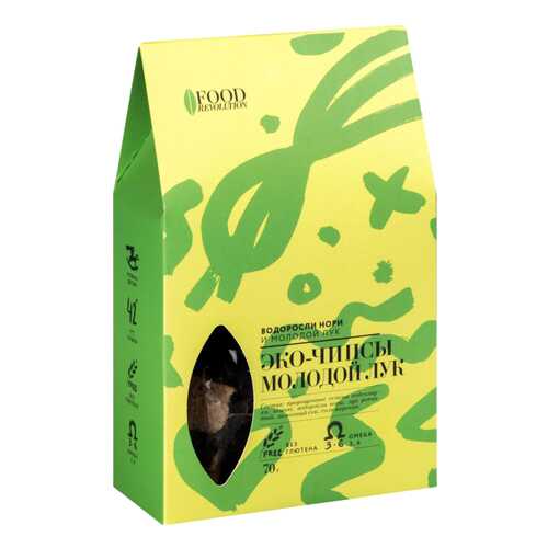 Эко-чипсы Food Revolution водоросли нори с молодым луком 70 г в Верный