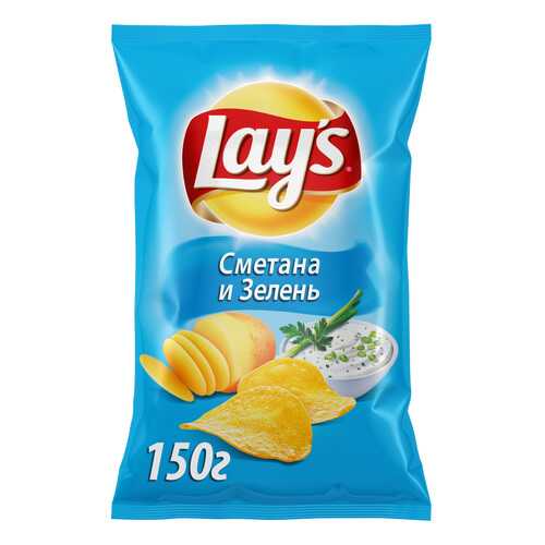 Картофельные чипсы Lay's сметана и зелень 150 г в Верный