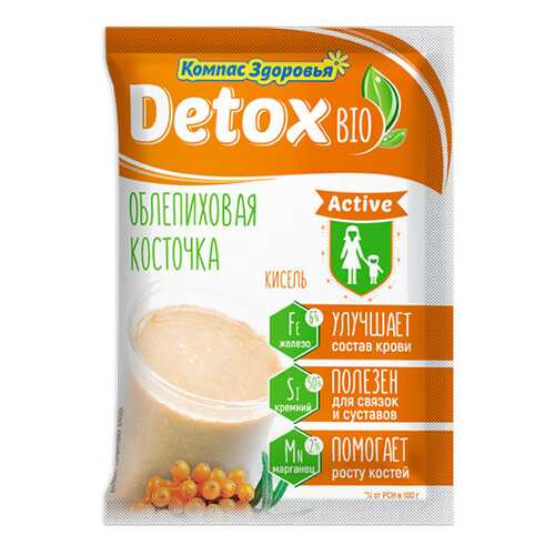 Кисель detox bio Active Облепиховая косточка Компас здоровья 25 г в Верный
