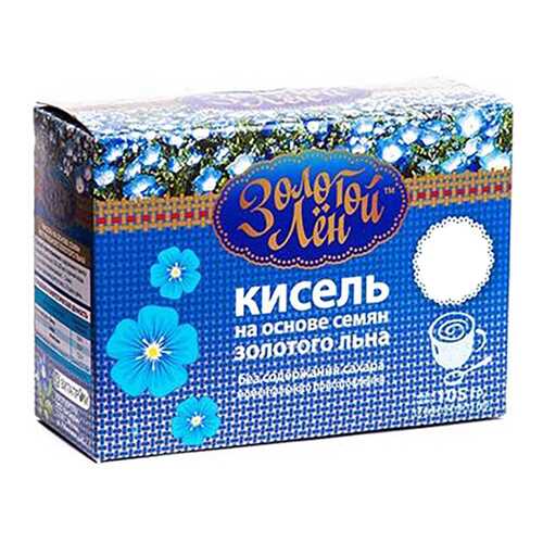 Кисель на льняной основе Золотой лен ассорти 7 пакетов по 15 г в Верный