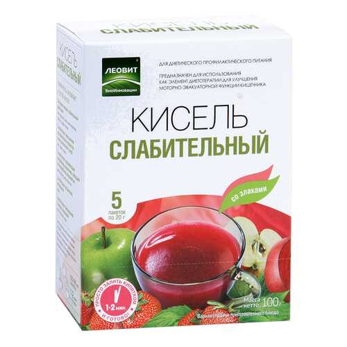 Кисель слабительный Леовит со злаками 20 г 5 штук в Верный