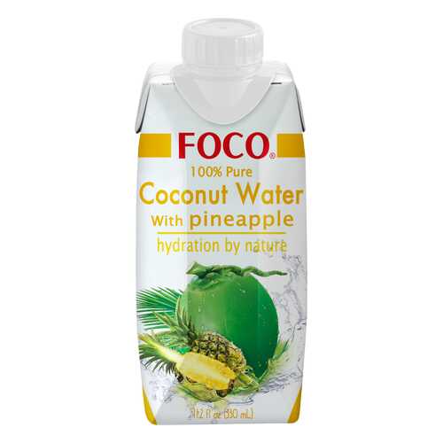 Вода кокосовая Foco натуральная с соком ананаса 0.33 л в Верный