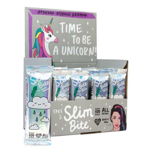 Батончик Фруктово-ягодный Bite Slim Unicorn Мята шоколад 30 штук по 30 гр в Верный