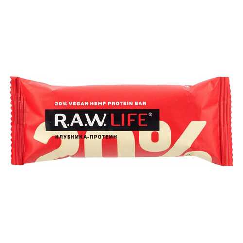 Батончик орехово-фруктовый R.A.W. LIFE клубника-протеин 47 г в Верный
