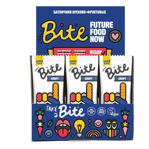 Bite Батончики Bite 45 г, 20 шт, вкус: арахис-банан в Верный