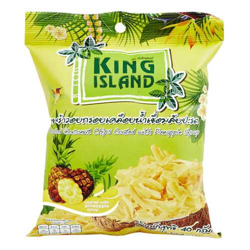Кокосовые чипсы King Island с ананасом 40 г в Верный