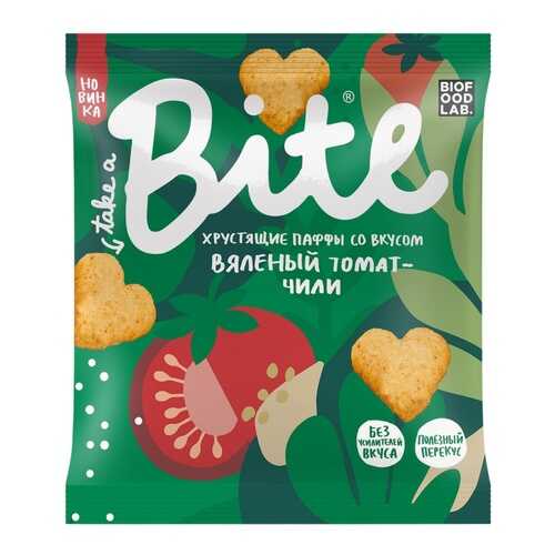 Мультизлаковые фигурки Take a Bite Паффы со вкусом Вяленый томат-чили, 30 гр в Верный