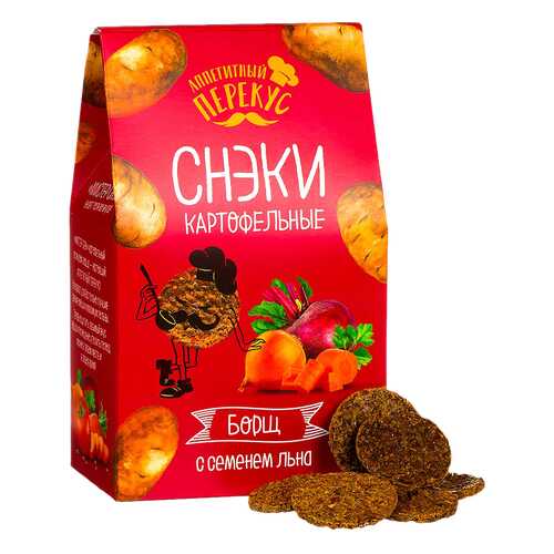 Снеки картофельные Полезный перекус борщ 100 г в Верный