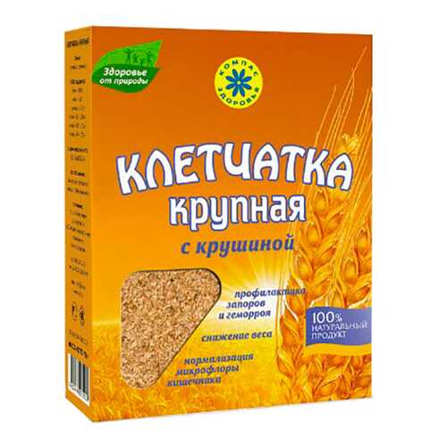 Клетчатка пшеничная Компас Здоровья крупная с крушиной 150 г в Верный
