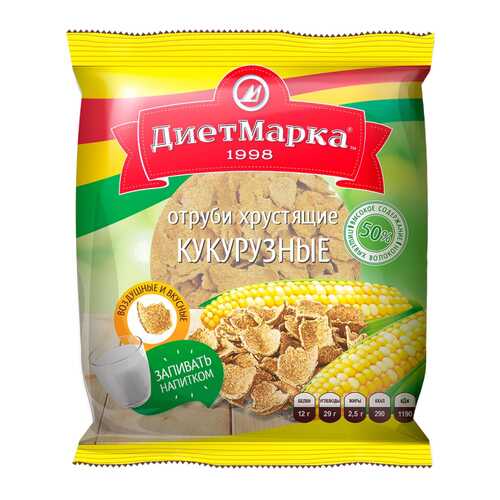 Отруби хрустящие ДиетМарка кукурузные 100 г в Верный