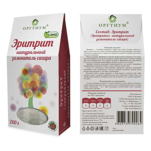 Эритрит эритритол Оргтиум 300 г в Верный