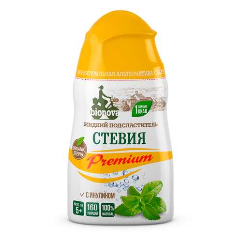 Подсластитель Bionova столовый стевия premium жидкий 80 г в Верный