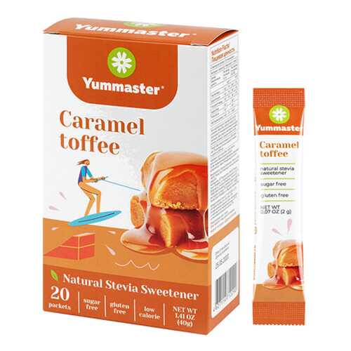 Заменитель сахара со вкусом Карамель тоффи Yummaster 20 шт. в Верный