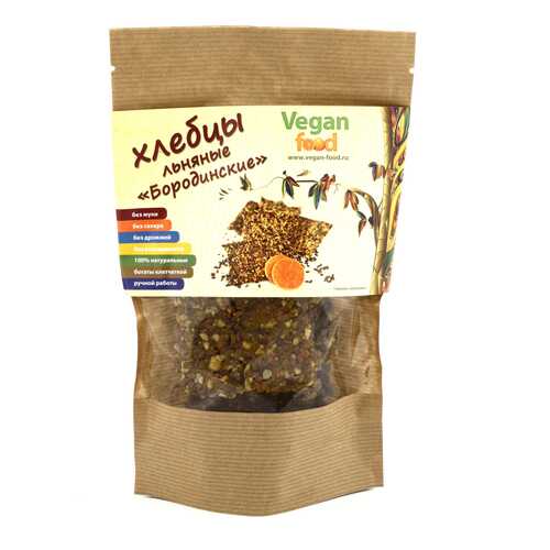 Хлебцы льняные Vegan-food бородинские 100 г в Верный