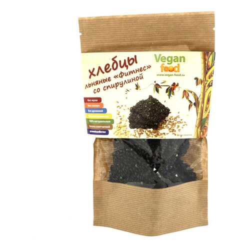 Хлебцы льняные Vegan-food фитнес со спирулиной 100 г в Верный