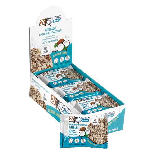 Хлебцы протеино-злаковые ProteinRex кокосовый крамбль 12 штук по 55 г в Верный