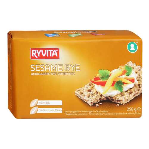 Хлебцы Ryvita Из цельного зерна c кунжутом sesame 12 штук в Верный