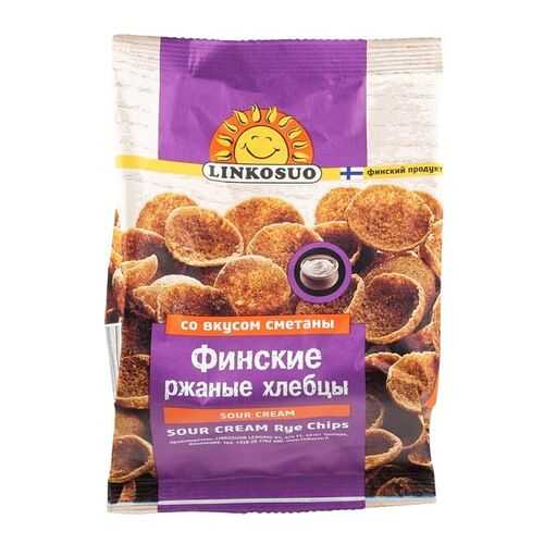 Хлебцы ржаные Linkosuo финские со вкусом сметаны 120 г в Верный