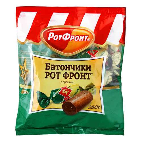 Батончики Рот Фронт с орехом 250 г в Верный