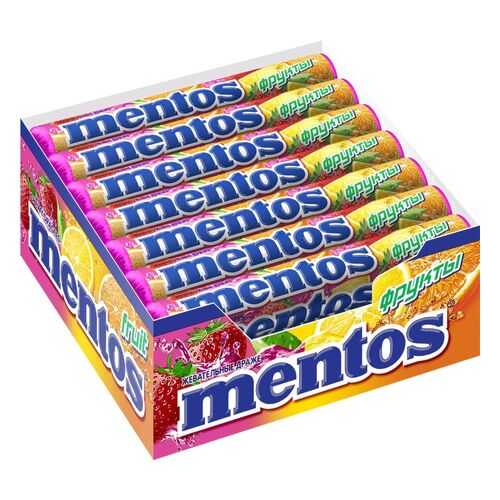 Драже Mentos фрукты жевательное 21*37 г в Верный