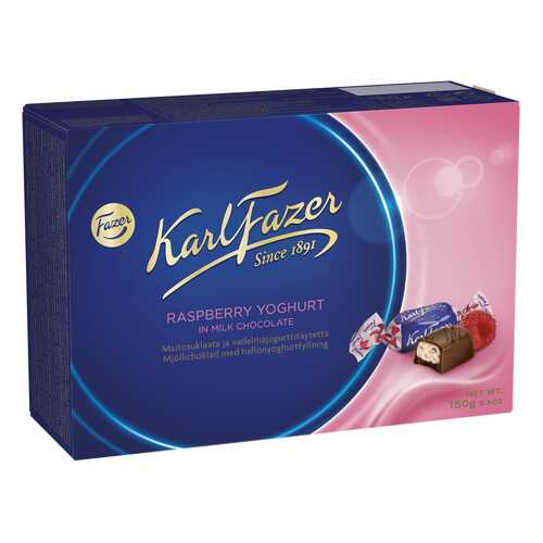 Шоколадные конфеты Karl Fazer с начинкой из малинового йогурта 150 г в Верный