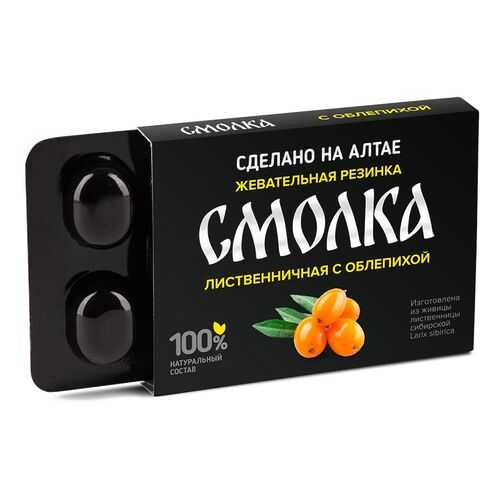 Смолка таежная лиственничная с облепихой 5 шт 0.8 г в Верный