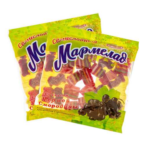 Мармелад со вкусом черной смородины 350г пакет в Верный