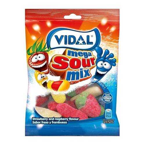 Мармелад VIDAL Мега кислый микс 100г в Верный