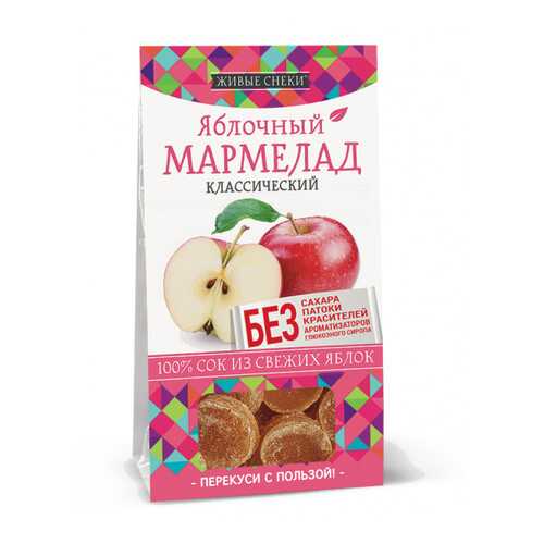 Мармелад яблочный Живые снеки классический 4*90 г в Верный