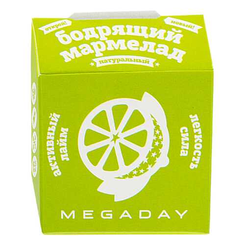 Жевательный мармелад Megaday бодрящий легкость-сила лайм 20 г в Верный