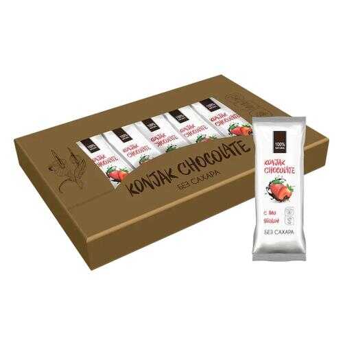 Шоколад без сахара KONJAK CHOCOLATE Клубничный, кор. 10 шт. в Верный