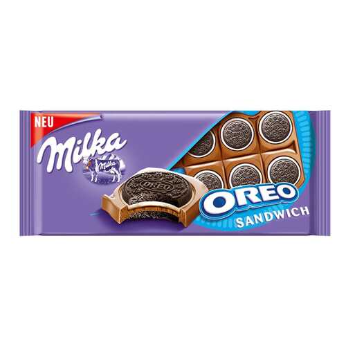 Шоколад Milka oreo sandwich 92 г в Верный