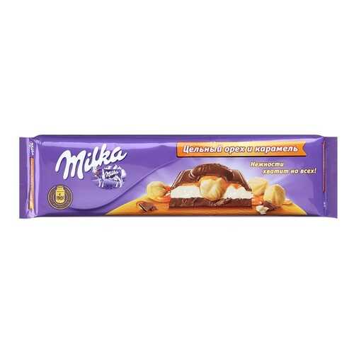 Шоколад молочный Milka цельный орех и карамель 300 г в Верный