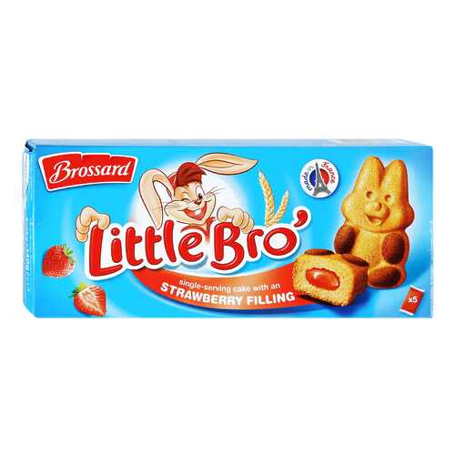 Пирожное Brossard Little Bro с клубничной начинкой 140 г в Верный