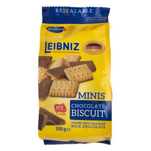 Печенье Leibniz minis chocolate biscuit в шоколаде 100 г в Верный