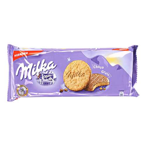 Печенье овсяное Milka с молочным шоколадом 168 г в Верный