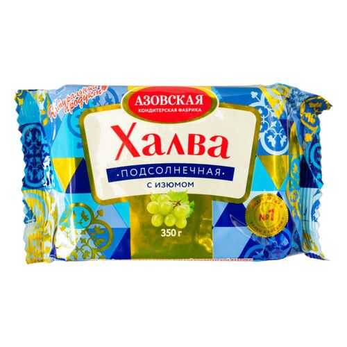 Халва подсолнечная Азовская кондитерская фабрика с изюмом 350 г в Верный