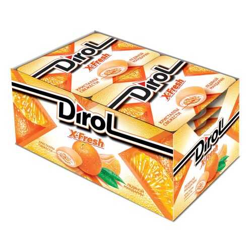 Жевательная резинка Dirol X-Fresh ледяной мандарин 12 шт в Верный